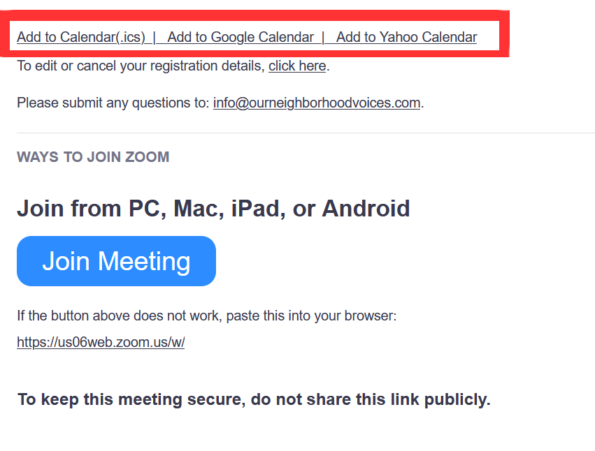 Monosnap Weekly Public ONV Meeting Confirmation –